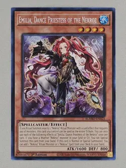 Yu-Gi-Oh! Emilia, Dance Priestess Of The Nekroz BLMM-EN025 Secret Rare Holo - Image 1