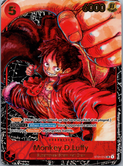 One Piece CCG Namco Monkey.D.Luffy ST01-012 Foil Alternate Art Super Rare 6000 - Image 1