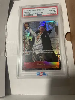2024 One Piece OP09 Japanese Manga Alternate Art #004 Shanks PSA 10 GEM MINT - Image 2