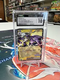 TOXTRICITY EX POKEMON 2025 BLACK STAR PROMOS ILL CONTEST 2024 WINNER CGC 10 - Image 1