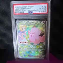 2025 POKEMON JTG EN-JOURNEY TOGETHER #184 LILLIE'S CLEFAIRY EX PSA 10 - Image 2