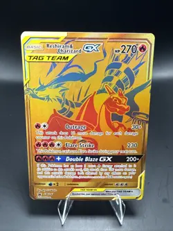 Pokemon Reshiram & Charizard GX SM247 Sm Holo B - Image 1