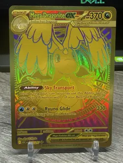 Pokemon Ascended Heroes Mega Dragonite Ex Gold Hyper Rare 295/217 SUPER CLEAN!! - Image 2