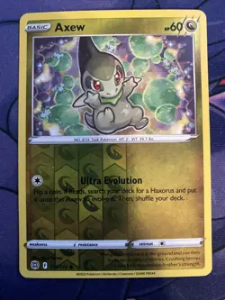 Pokemon TCG Brilliant Stars Reverse Holo Axew 110/172 - Image 1
