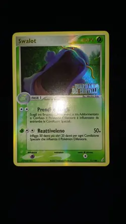 POKEMON SWALOT STAMPED EX CRYSTAL GUARDIANS 11/100 ITA GD NO GOLD STAR CHARIZARD - Image 1