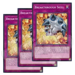Yugioh Breakthrough Skill x 3 - 1st Edition NM - Plus Free Holographic Card - Image 1