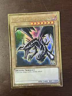 YuGiOh Red-Eyes Black Dragon Maximum Gold Premium Gold Rare 1st Ed MAGO-EN003 - Image 1
