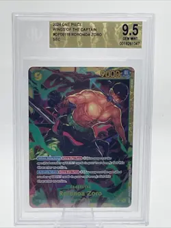 Gem Mint Roronoa Zoro OP06-118 SEC PAR BGS 9.5 Wings of the Captain One Piece - Image 1