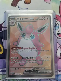 Pokemon TCG Wigglytuff EX Scarlet & Violet Holo Ultra Rare Card 187/165 - Image 1