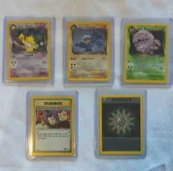 Team Rocket Holo Lot 5 Cards Dark Machamp Weezing Hypno Rainbow Energy HCTR 2000 - Image 1