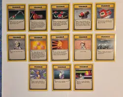13 Pokemon Trainer Cards from 1999 #83/102-#95/102 (incls Pokedex Trainer) - Image 1