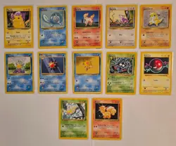 19 Pokemon Cards from the 1999 Base set of 102 (includes Pikachu & Squirtle) - Image 1