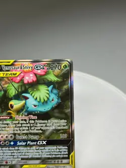 Pokemon Venusaur and Snivy GX SM 229 Full Art Tag Team Promo Card NM - Image 4