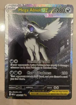 POKEMON Mega Absol EX 180/132 Sir Holo Card Mega Evolution Series - Image 1