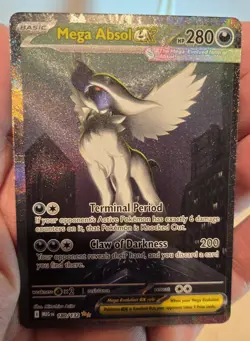 POKEMON Mega Absol EX 180/132 Sir Holo Card Mega Evolution Series - Image 2