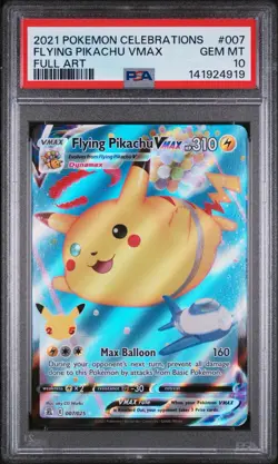 Pokemon TCG Flying Pikachu VMAX 007/025 Celebrations Card PSA 10 Gem Mint - Image 1