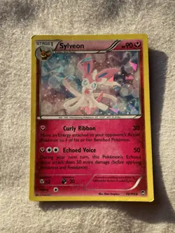Sylveon 72/111 Holo Rare XY Furious Fists Pokemon Card TCG - Image 1