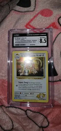 CGC NM/MINT 8.5 LT. Surge's Raticate Pokemon Slab Card 2023 016/034 HOLO - Image 3