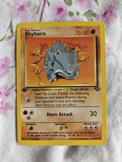 Pokemon Cards: Jungle 1st Edition Common: Rhyhorn 61/64 - Image 1