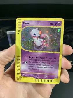 Pokemon Card WotC Expedition Base Set Mew 2002 Holo SWIRL Vintage - DMG - Image 2