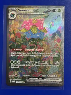 Pokemon TCG Venusaur EX Scarlet & Violet 151 Card 198/165 Near Mint - Image 1