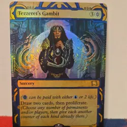 Magic: The Gathering Tezzeret's Gambit Foil Rare Sorcery Strixhaven Extended Art - Image 1