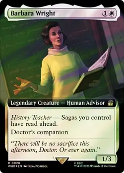 MTG - Barbara Wright - Surge Foil - Extended Art - Doctor Who - Magic - Image 1