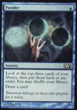 Ponder - Magic 2012 (M12): #73, Magic: The Gathering Nm C256 - Image 1