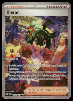 Pokemon Cards Kieran 218/167 Twilight Masquerade Special Illustration Rare NM - Image 1