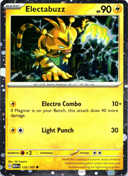 Electabuzz 125/165 - Scarlet & Violet 151 - Cosmos Holo Pokemon Card - Near Mint - Image 1