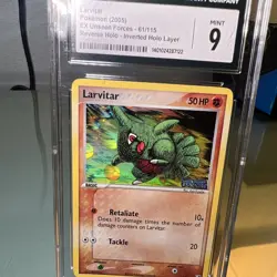Pokemon Larvitar EX Unseen Forces 61/115 Reverse Holo CGC 9 Inverted Holo Layer - Image 4