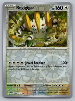 Pokemon TCG SV: Prismatic Evolutions Regigigas 086/131 Reverse Holo - Image 1