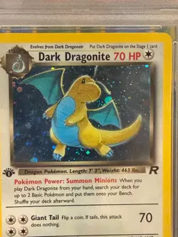 Pokemon Dark Dragonite Team Rocket 1st Edition Holo Rare #5 PSA 6 - Image 3