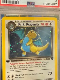 Pokemon Dark Dragonite Team Rocket 1st Edition Holo Rare #5 PSA 6 - Image 4