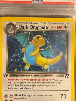 Pokemon Dark Dragonite Team Rocket 1st Edition Holo Rare #5 PSA 6 - Image 5