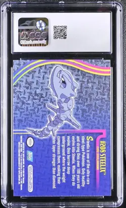 Cgc 10! 2001 Topps Pokemon Johto Series 1 Steelix HOLO FOIL #208 Rare Vintage - Image 2