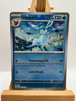 Pokemon Prismatic Evolutions - 025/131 Glaceon - Master Ball Reverse Holo - NM/M - Image 1