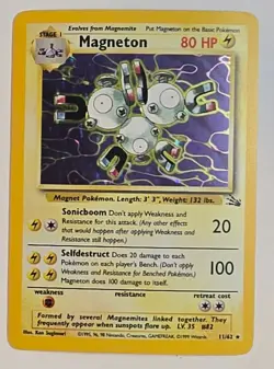 Pokemon Magneton 11/62 Fossil Holo - Image 1