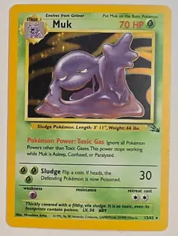 Pokemon Muk 13/62 Fossil Holo - Image 1