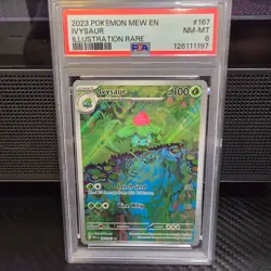 2023 Pokemon Scarlet & Violet 151 Illustration Rare Ivysaur #167 /165 PSA 8 NM - Image 1