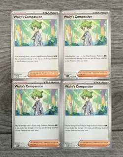 4 x Pokemon Mega Evolution Wally’s Compassion 132/132 Trainer Playset - Image 1
