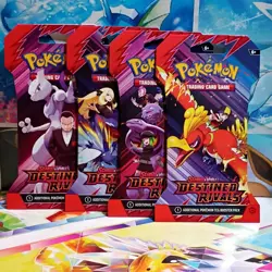 Pokemon Scarlet & Violet Destined Rivals Booster Pack art bundle [set of 4] - Image 1