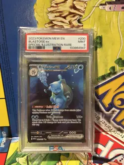 Pokemon Blastoise ex 200/165 SV151 Special Illustration Rare Holo PSA 9 English - Image 1