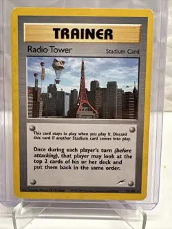 Pokemon - Radio Tower - 95/105 - Neo Destiny - Rare - Trainer Pokemon - Vintage - Image 1