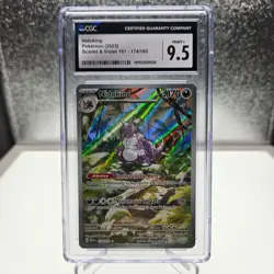CGC 9.5 Nidoking 174/165 Scarlet & Violet 151 Illustration Rare Holo Pokemon - Image 1