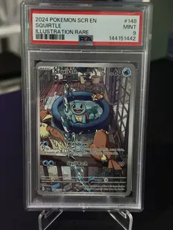 2024 POKEMON SCR EN-STELLAR CROWN ILLUSTRATION RARE #148 SQUIRTLE PSA 9 - Image 1