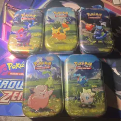 Pokemon TCG Ascended Heroes Mini Tin Lot Of 5 FULL ART SET - IN HAND - Image 1