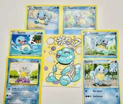 Favorite Pokemon Mini-Lot: Squirtle Common TCG and Original Art - Image 1