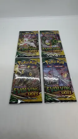 Pokemon TCG Evolving Skies Booster Pack Art Set - Sealed Lot of 4 Packs - Image 2