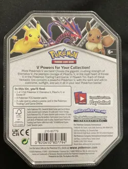 Pokemon SHSW V Powers Eevee Tin Factory Sealed - Image 2